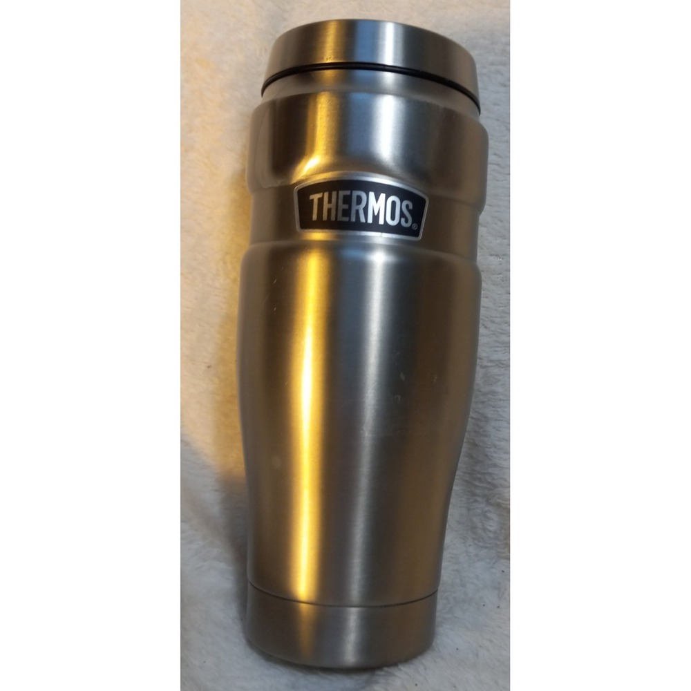 NICE! Thermos Stainless Steel Vacuum Travel Tumbler 16 Oz STAINLESS STEEL Color